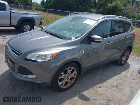 2014 Ford Escape Titanium with VIN 1FMCU0JX9EUE35382, listed as a IAAI auction lot 42085453 with 162,701 mi miles. Bid and sale history available at carsss.com. Image 2.