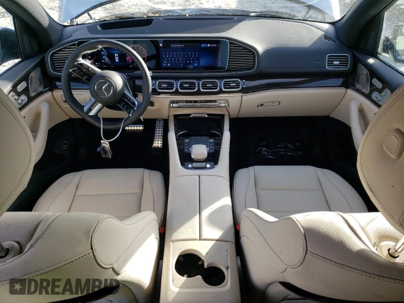 2025 Mercedes-Benz GLS with VIN 4JGFF5KE6SB332302, listed as a Copart auction lot 48842905 with 26 mi miles and Salvage Title. Bid and sale history available at carsss.com. Image 8.