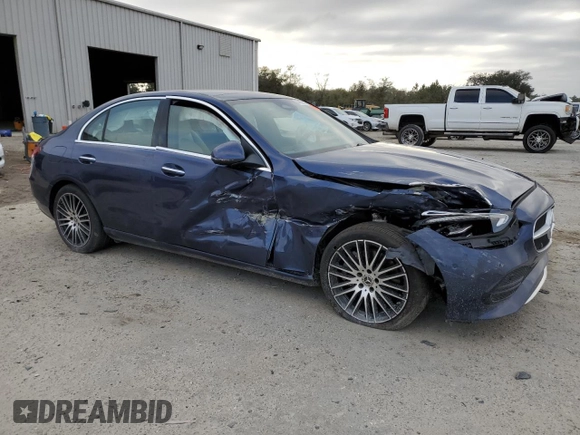 2024 Mercedes-Benz C 300 with VIN W1KAF4GB5RR233016, listed as a Copart auction lot 44930155 with 3,419 mi miles and Salvage Title. Bid and sale history available at carsss.com. Image 4.