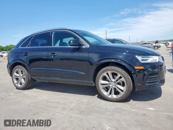 2016 Audi Q3 Premium Plus with VIN WA1BFCFS5GR023114, listed as a Copart auction lot 57947165 with 55,079 mi miles and Salvage title. Bid and sale history available at DreamBid. Image 4.