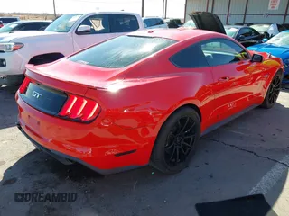 2018 Ford Mustang GT with VIN 1FA6P8CFXJ5180361, listed as a IAAI auction lot 41620513 with 114,222 mi miles. Bid and sale history available at carsss.com. Image 4.