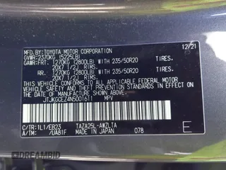 2022 Lexus NX with VIN JTJKGCEZ4N5001611, listed as a IAAI auction lot 40570656 with 30,967 mi miles. Bid and sale history available at carsss.com. Image 9.