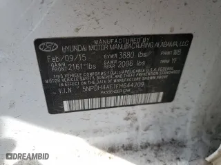 2015 Hyundai Elantra SE with VIN 5NPDH4AE1FH644209, listed as a Copart auction lot 48776605 with 115,247 mi miles and Salvage Title. Bid and sale history available at carsss.com. Image 12.