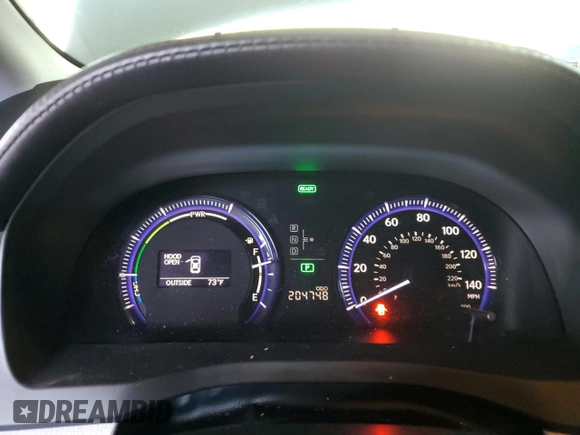 2010 Lexus HS 250h with VIN JTHBB1BA4A2033814, listed as a Copart auction lot 48126475 with 204,748 mi miles and Salvage Title. Bid and sale history available at DreamBid. Image 9.