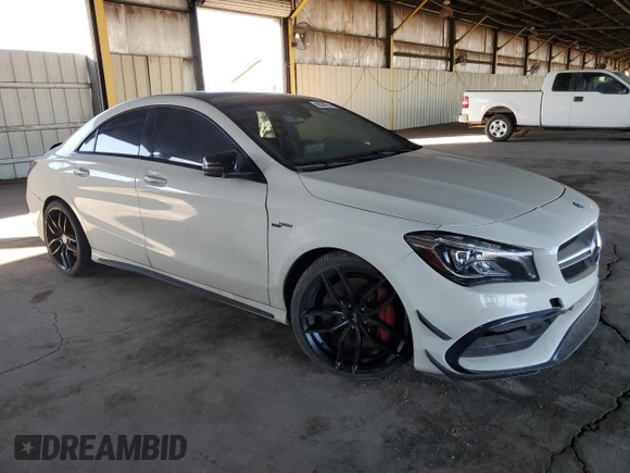 2017 Mercedes-Benz CLA 45 AMG with VIN WDDSJ5CB1HN453354, listed as a Copart auction lot 80338774 with 29,591 mi miles and Salvage Title. Bid and sale history available at DreamBid. Image 4.