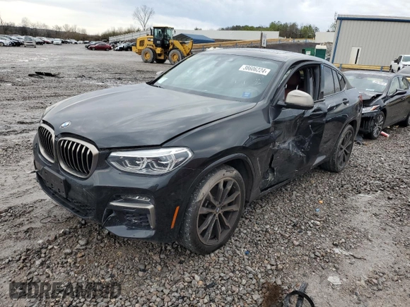 2020 BMW X4 M40i with VIN 5UX2V5C08L9D35107, listed as a Copart auction lot 38606224 with 2,551 mi miles. Bid and sale history available at carsss.com. Image 1.