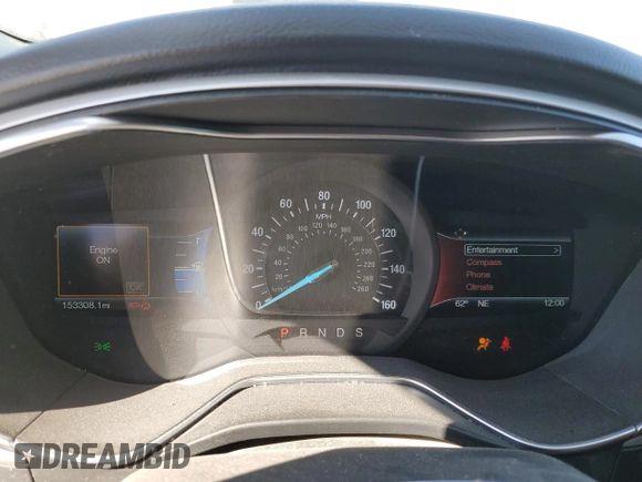 2016 Ford Fusion SE with VIN 3FA6P0HDXGR258684, listed as a Copart auction lot 47020085 with 153,308 mi miles and Salvage Title. Bid and sale history available at carsss.com. Image 9.