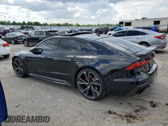 2022 Audi RS 7 z VIN WUAPCBF27NN905150, wystawiony jako Copart lot #55993395 z przebiegiem 30 948 mil mil oraz Szkody całkowita. Historia ofert i sprzedaży dostępna na DreamBid. Obrazek 2.