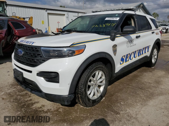 2020 Ford Explorer with VIN 1FMSK8BB6LGC83107, listed as a Copart auction lot 72339414 with Not Provided miles and Salvage Title. Bid and sale history available at carsss.com. Image 1.