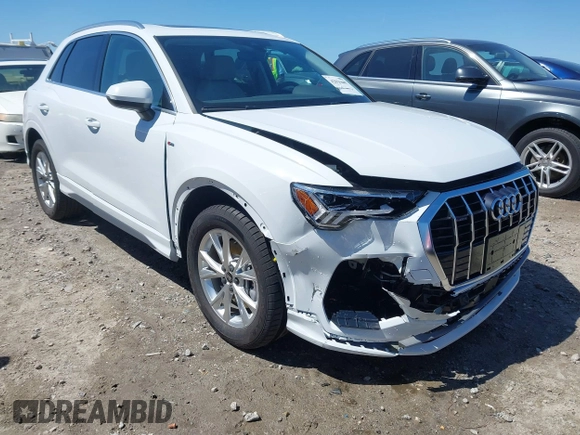 2023 Audi Q3 S line Premium Plus with VIN WA1EECF3XP1127217, listed as a IAAI auction lot 42016607 with 13,772 mi miles. Bid and sale history available at carsss.com. Image 1.