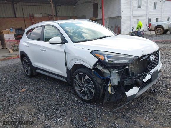 2020 Hyundai Tucson SEL with VIN KM8J3CAL5LU231183, listed as a IAAI auction lot 41509330 with 127,440 mi miles. Bid and sale history available at carsss.com. Image 1.