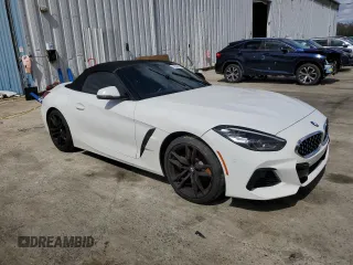2021 BMW Z4 sDrive30i with VIN WBAHF3C09MWX24087, listed as a Copart auction lot 52036575 with 0 mi miles and Salvage Title. Bid and sale history available at carsss.com. Image 4.