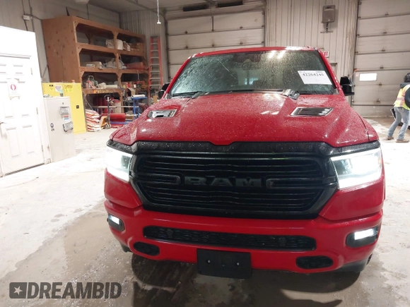 2021 Ram 1500 Laramie z VIN 1C6SRFJT2MN729787, wystawiony jako IAAI lot #42264245 z przebiegiem 81 625 mil mil oraz . Historia ofert i sprzedaży dostępna na DreamBid. Obrazek 12.