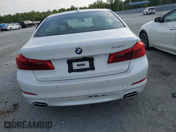 2018 BMW 5 Series 540i with VIN WBAJE5C53JG917921, listed as a Copart auction lot 54985805 with 75,307 mi miles and Salvage title. Bid and sale history available at DreamBid. Image 6.