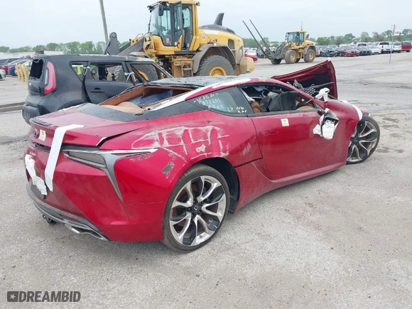 2018 Lexus LC with VIN JTHHP5AY4JA005468, listed as a IAAI auction lot 40055011 with 1 mi miles. Bid and sale history available at carsss.com. Image 4.