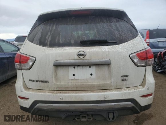 2015 Nissan Pathfinder S z VIN 5N1AR2MM1FC698270, wystawiony jako Copart lot #48763745 z przebiegiem 126 588 mil mil oraz Szkoda całkowita • Salvage title. Historia ofert i sprzedaży dostępna na DreamBid. Obrazek 6.