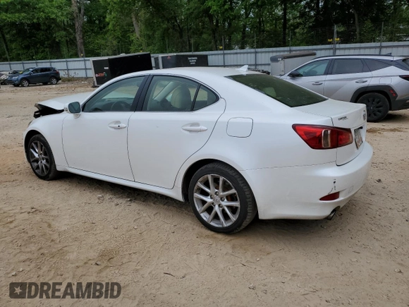 2013 Lexus IS 250 with VIN JTHCF5C24D5063339, listed as a Copart auction lot 53949715 with 114,557 mi miles and Salvage Title. Bid and sale history available at DreamBid. Image 2.