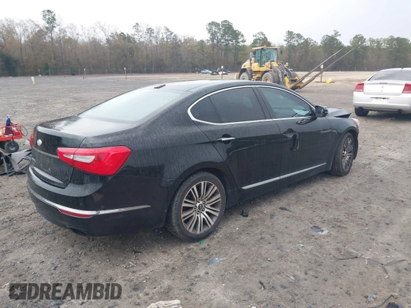 2014 Kia Cadenza Premium with VIN KNALN4D7XE5154705, listed as a IAAI auction lot 41288418 with 168,008 mi miles. Bid and sale history available at carsss.com. Image 4.