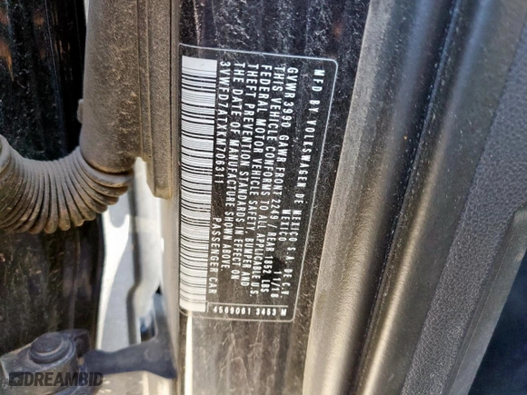 2019 Volkswagen Beetle S with VIN 3VWFD7ATXKM706311, listed as a Copart auction lot 49644555 with 34,957 mi miles and Salvage Title. Bid and sale history available at carsss.com. Image 12.