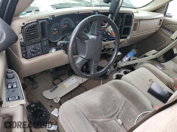 2005 Chevrolet Silverado 1500 LS with VIN 1GCEC14T45Z265515, listed as a Copart auction lot 58745165 with Not provided miles and Salvage title. Bid and sale history available at DreamBid. Image 8.