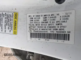 2012 Acura TL Tech Auto with VIN 19UUA9F56CA006245, listed as a IAAI auction lot 42111518 with 198,156 mi miles. Bid and sale history available at carsss.com. Image 9.