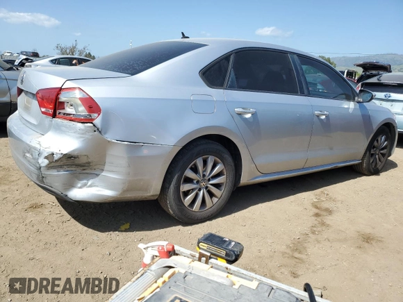 2012 Volkswagen Passat S with VIN 1VWAP7A39CC018594, listed as a Copart auction lot 54530385 with 232,311 mi miles and Salvage title. Bid and sale history available at DreamBid. Image 3.