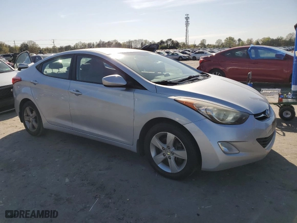 2013 Hyundai Elantra GLS PZEV with VIN KMHDH4AE4DU656241, listed as a Copart auction lot 52480305 with 125,798 mi miles and Salvage Title. Bid and sale history available at carsss.com. Image 4.