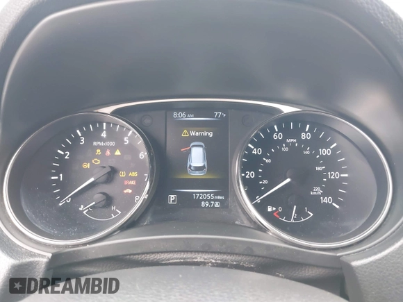 2016 Nissan Rogue SV with VIN KNMAT2MT7GP631857, listed as a IAAI auction lot 41933428 with 172,055 mi miles. Bid and sale history available at carsss.com. Image 7.