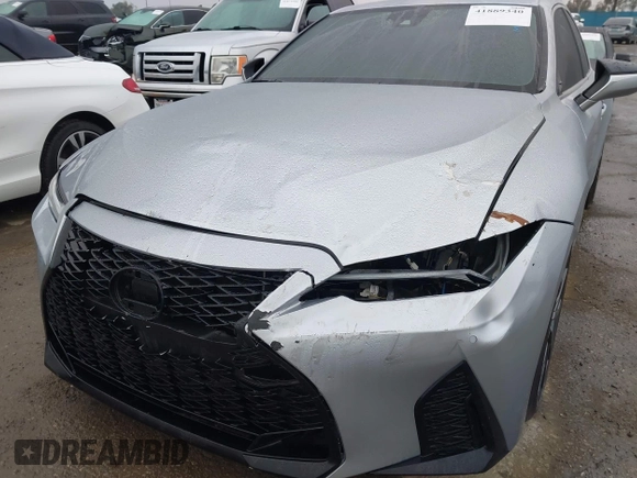 2023 Lexus IS with VIN JTHGZ1B2XP5061022, listed as a IAAI auction lot 41889340 with 28,741 mi miles. Bid and sale history available at carsss.com. Image 6.
