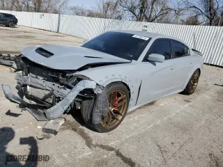 2021 Dodge Charger SRT Hellcat Redeye Widebody with VIN 2C3CDXL91MH630216, listed as a Copart auction lot 43798575 with 24,707 mi miles and Salvage Title. Bid and sale history available at carsss.com. Image 1.