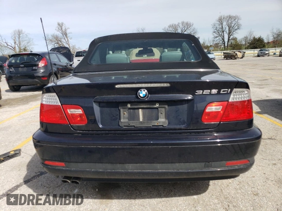 2006 BMW 3 Series 325Ci with VIN WBABW33426PX86047, listed as a Copart auction lot 50032664 with 86,241 mi miles and Salvage Title. Bid and sale history available at carsss.com. Image 6.