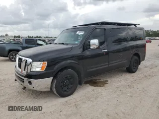 2017 Nissan NV SL z VIN 5BZAF0AA3HN850343, wystawiony jako Copart lot #54843445 z przebiegiem 129 144 mil mil oraz Szkoda całkowita • Salvage title. Historia ofert i sprzedaży dostępna na DreamBid. Obrazek 1.