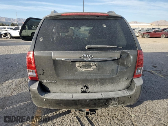 2012 Kia Sedona EX with VIN KNDMH4C72C6497063, listed as a Copart auction lot 43827905 with 171,969 mi miles and Salvage Title. Bid and sale history available at carsss.com. Image 6.