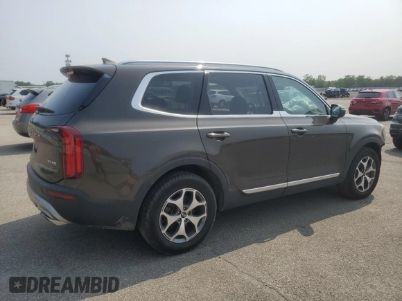 2020 Kia Telluride EX z VIN 5XYP3DHC3LG090304, wystawiony jako Copart lot #59858385 z przebiegiem 47 469 mil mil oraz Szkoda całkowita • Salvage title. Historia ofert i sprzedaży dostępna na DreamBid. Obrazek 3.