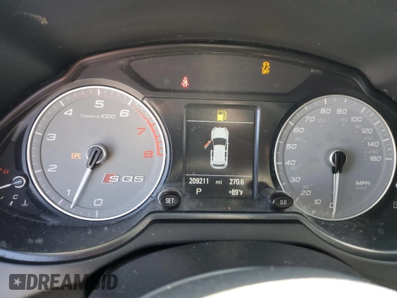 2015 Audi SQ5 Premium Plus with VIN WA1CGAFP1FA090470, listed as a Copart auction lot 55276774 with 209,211 mi miles and Salvage Title. Bid and sale history available at carsss.com. Image 9.