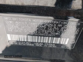 2008 Lexus IS F with VIN JTHBP262885003671, listed as a IAAI auction lot 42121545 with Not provided miles and . Bid and sale history available at DreamBid. Image 9.