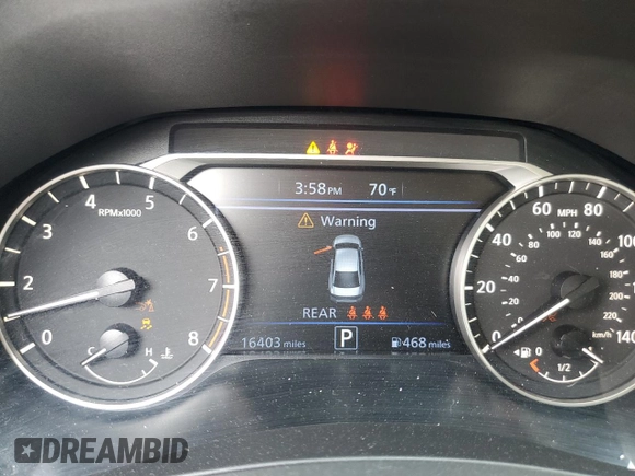 2025 Nissan Altima SV z VIN 1N4BL4DVXSN312223, wystawiony jako Copart lot #60617385 z przebiegiem 16 403 mil mil oraz Czysty tytuł • Clean title. Historia ofert i sprzedaży dostępna na DreamBid. Obrazek 9.