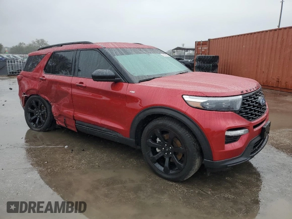 2023 Ford Explorer ST-Line with VIN 1FMSK7KH1PGB70928, listed as a Copart auction lot 42332265 with 16,971 mi miles and Salvage Title. Bid and sale history available at carsss.com. Image 4.