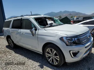 2020 Ford Expedition Max Platinum with VIN 1FMJK1MT5LEA92475, listed as a Copart auction lot 58872975 with 63,215 mi miles and Salvage title. Bid and sale history available at DreamBid. Image 4.