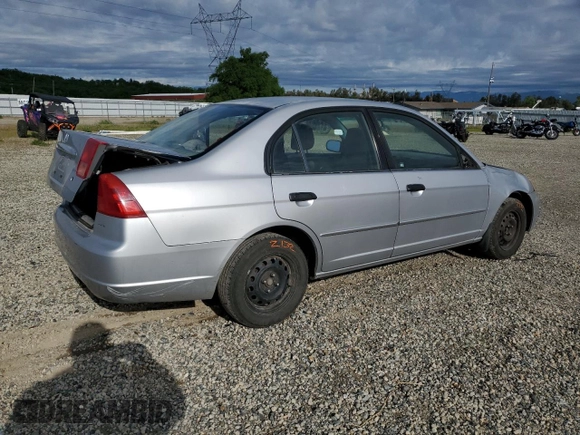 2001 Honda Civic LX with VIN JHMES15501S001759, listed as a Copart auction lot 51538465 with 312,818 mi miles and Salvage Title. Bid and sale history available at carsss.com. Image 3.