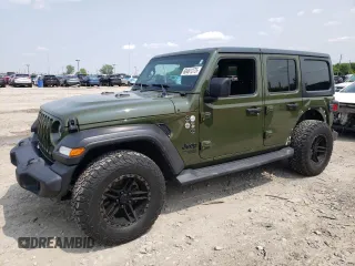 2021 Jeep Wrangler Unlimited Willys with VIN 1C4HJXDM4MW727070, listed as a Copart auction lot 60461275 with 42,078 mi miles and Salvage title. Bid and sale history available at DreamBid. Image 1.