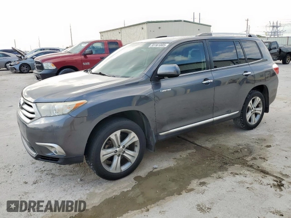 2013 Toyota Highlander Limited with VIN 5TDYK3EH2DS114761, listed as a Copart auction lot 55161005 with 197,675 mi miles and Salvage title. Bid and sale history available at DreamBid. Image 1.