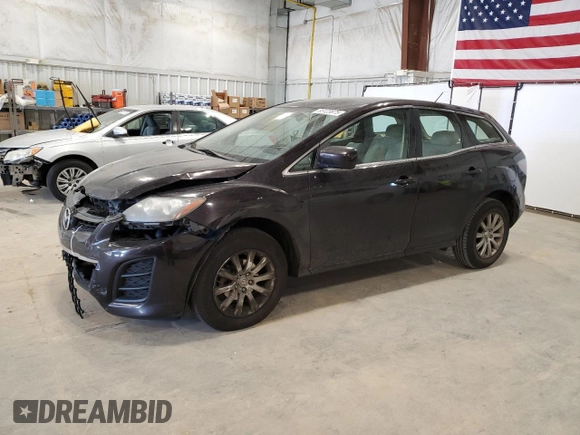 2011 Mazda CX-7 i SV with VIN JM3ER2A57B0392874, listed as a Copart auction lot 55123875 with 138,842 mi miles and Non Repairable. Bid and sale history available at carsss.com. Image 1.
