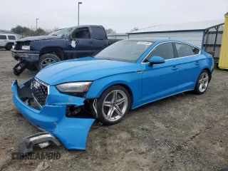 2021 Audi A5 Sportback S line Premium with VIN WAUDACF59MA053554, listed as a Copart auction lot 84855404 with 61,045 mi miles and Salvage Title. Bid and sale history available at carsss.com. Image 1.