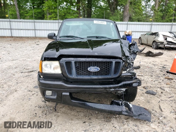 2005 Ford Ranger XL with VIN 1FTYR14U05PA04687, listed as a Copart auction lot 53953025 with 97,792 mi miles and Salvage title. Bid and sale history available at DreamBid. Image 5.
