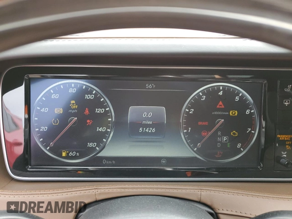 2017 Mercedes-Benz S 550 with VIN WDDUG8FB0HA298971, listed as a Copart auction lot 88958575 with 51,426 mi miles and Salvage Title. Bid and sale history available at carsss.com. Image 9.