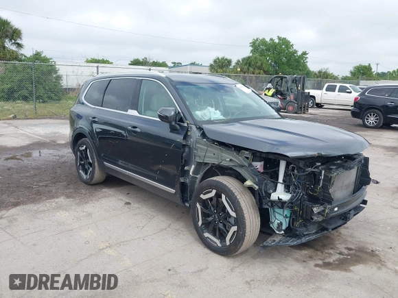 2024 Kia Telluride EX with VIN 5XYP34GC0RG491657, listed as a IAAI auction lot 41918338 with 19,511 mi miles and . Bid and sale history available at DreamBid. Image 1.