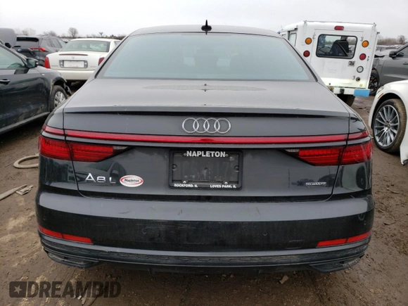 2020 Audi A8 L with VIN WAU8EAF85LN012690, listed as a Copart auction lot 44290193 with 50,909 mi miles. Bid and sale history available at carsss.com. Image 6.