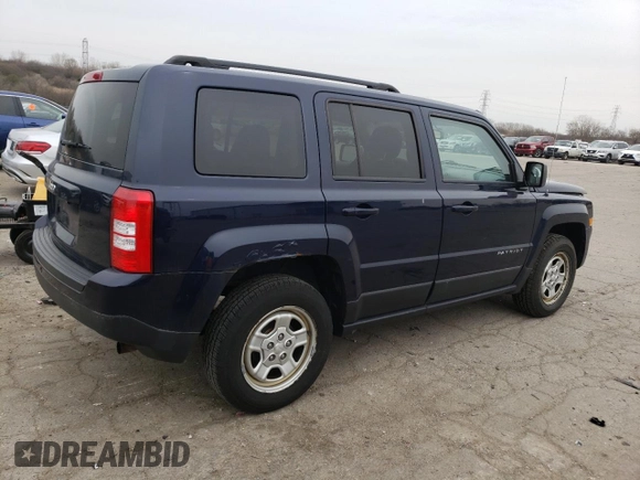 2016 Jeep Patriot Sport with VIN 1C4NJPBAXGD702833, listed as a Copart auction lot 53583025 with 127,583 mi miles and Clean Title. Bid and sale history available at carsss.com. Image 3.