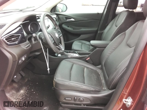 2021 Buick Encore GX Essence with VIN KL4MMFSL3MB076378, listed as a Copart auction lot 58874155 with Not provided miles and Salvage title. Bid and sale history available at DreamBid. Image 7.